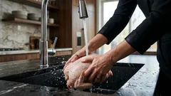 危険な習慣：調理前に鶏肉を洗ってはいけない理由